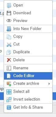 Finding how to edit the header file in WP File Manager