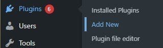 Navigating to adding a new plugin 